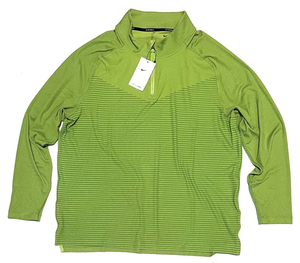 Nike Golf Dri-Fit ADV Vapor Pullover Mens Size XL DH0982-377 Green 1/4 Zip